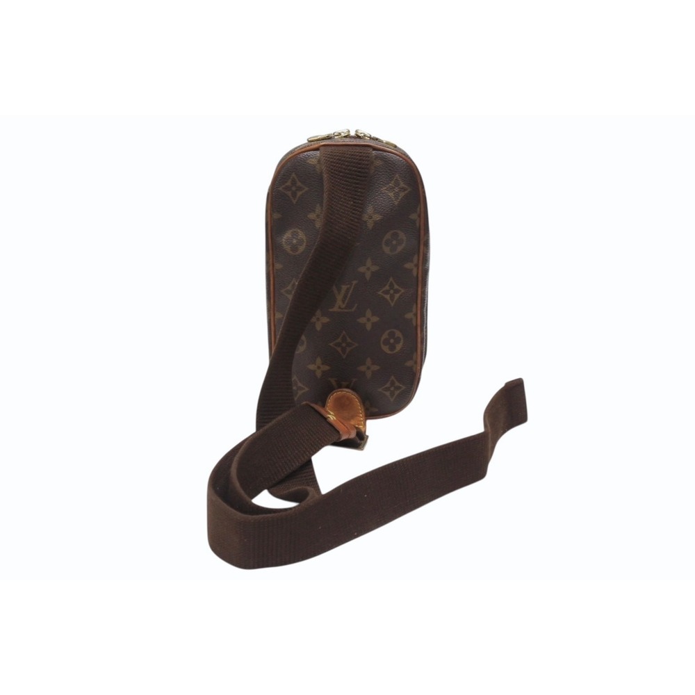 LOUIS VUITTON Monogram Leather Brown Pochette Ganju Body Bag Brown - Picture 2 of 9